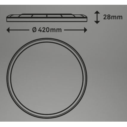 Briloner 7080-015 - LED Hämardatav laevalgusti SLIM LED/22W/230V 2700-6500K + kaugjuhtimispult