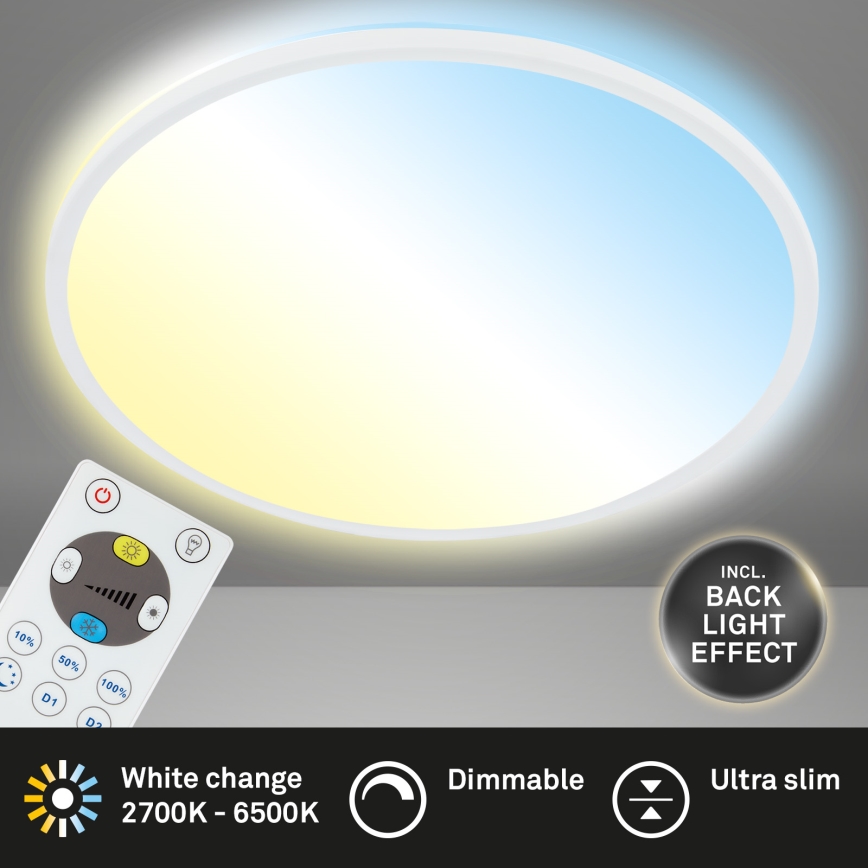 Briloner 7080-016 - LED Hämardatav laevalgusti SLIM LED/22W/230V 2700-6500K + kaugjuhtimispult