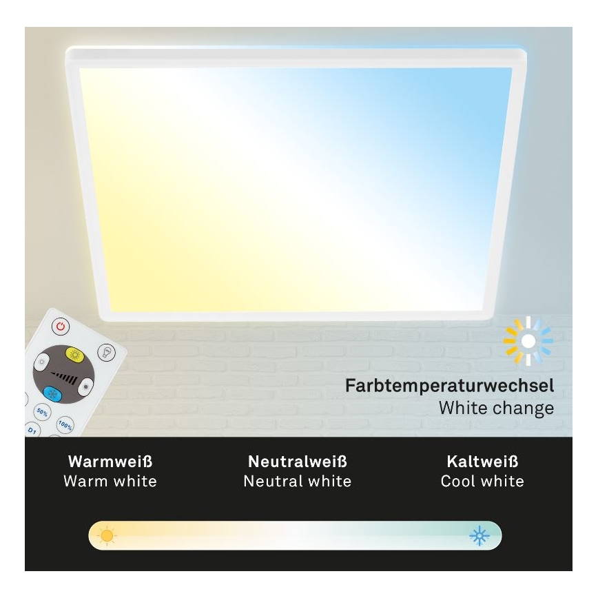 Briloner 7082-016 - LED Hämardatav laevalgusti SLIM LED/22W/230V 2700-6500K + kaugjuhtimispult