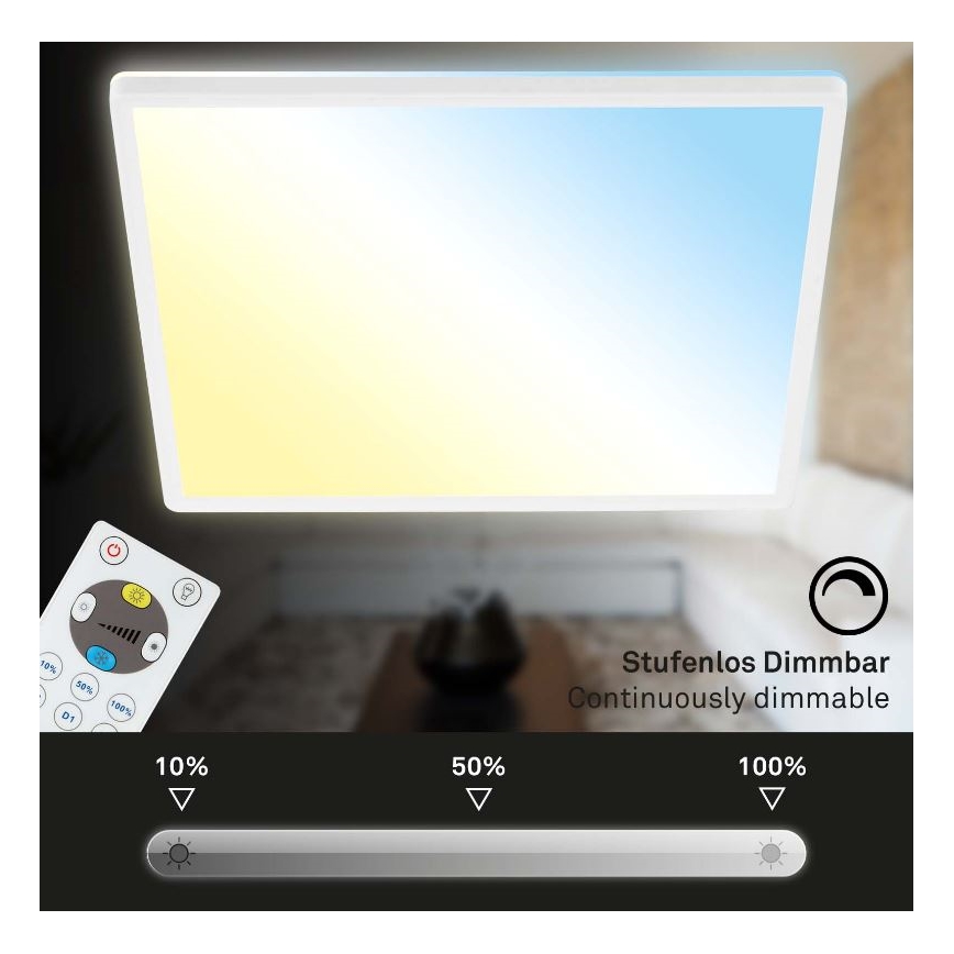 Briloner 7082-016 - LED Hämardatav laevalgusti SLIM LED/22W/230V 2700-6500K + kaugjuhtimispult