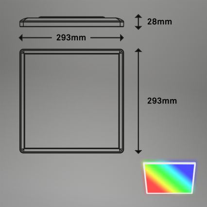 Briloner 7090-416 - LED RGBW Hämardatav laevalgusti SLIM LED/15W/230V + kaugjuhtimispult