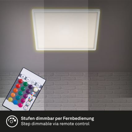 Briloner 7091-416 - LED RGB Hämardatav laevalgusti SLIM LED/22W/230V + kaugjuhtimispult