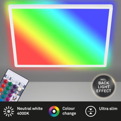 Briloner 7091-416 - LED RGB Hämardatav laevalgusti SLIM LED/22W/230V + kaugjuhtimispult