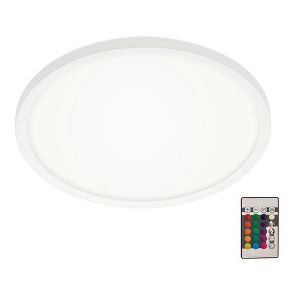 Briloner 7092-416 - RGBW Hämardatav laevalgusti SLIM LED/15W/230V + kaugjuhtimispult