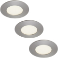 Briloner 7103432 - Komplekt 3x LED hämardatav vannitoa süvistatav laevalgusti LED/4,9W/230V IP44 mattkroom