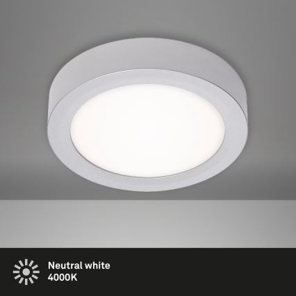 Briloner 7122-014 - LED laelamp FIRE LED/11W/230V 3000K Ø 17 cm, hõbedane