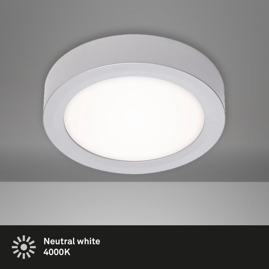 Briloner 7122-014 - LED laelamp FIRE LED/11W/230V 3000K Ø 17 cm, hõbedane