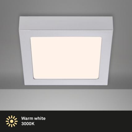 Briloner 7123-014 - LED laevalgusti FIRE LED/12W/230V 3000K 17x17cm hõbedane