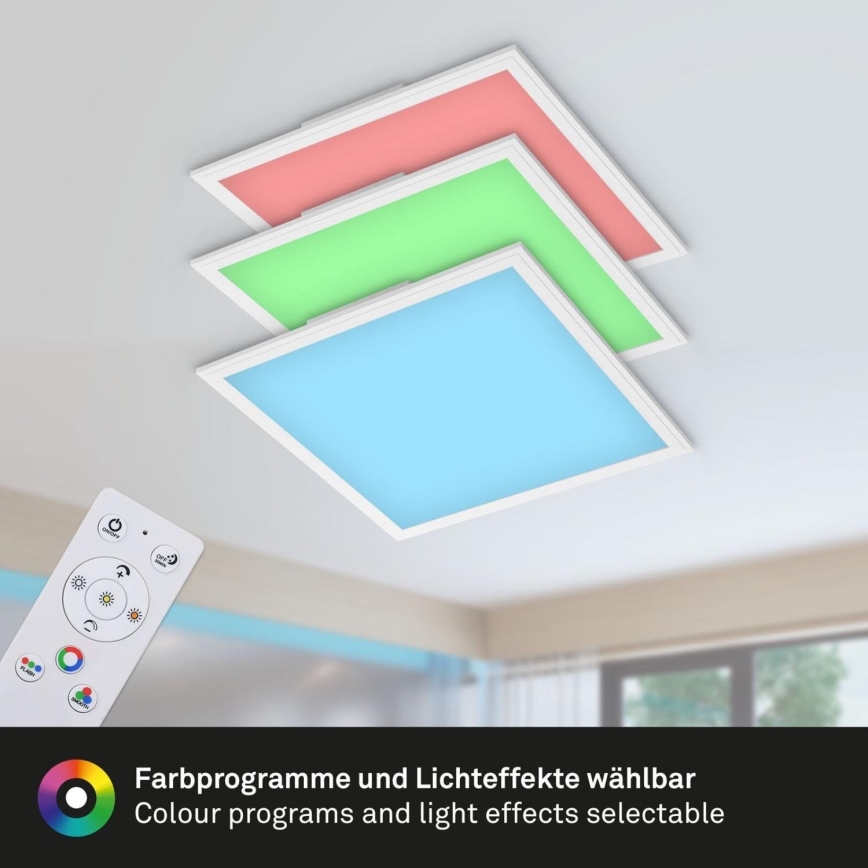 Briloner 7152-016 - LED RGB Hämardatav pinnale kinnitatav valguspaneel COLOUR LED/24W/230V 3000-6500K + kaugjuhtimispult