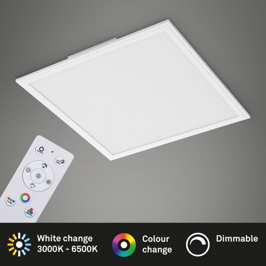 Briloner 7152-016 - LED RGB Hämardatav pinnale kinnitatav valguspaneel COLOUR LED/24W/230V 3000-6500K + kaugjuhtimispult