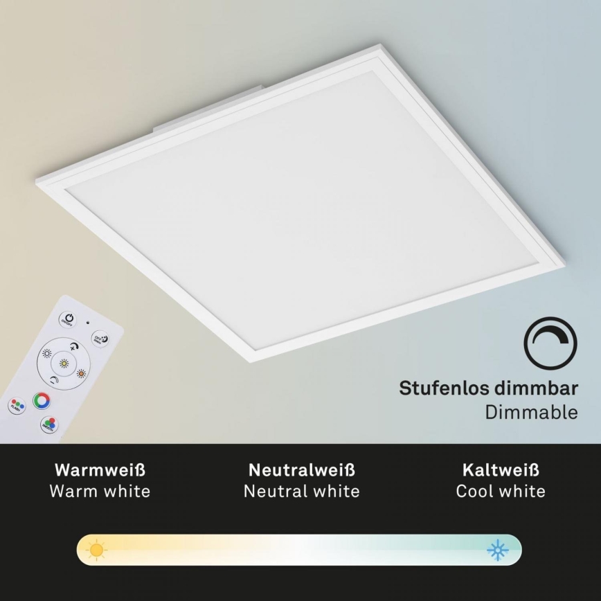 Briloner 7152-016 - LED RGB Hämardatav pinnale kinnitatav valguspaneel COLOUR LED/24W/230V 3000-6500K + kaugjuhtimispult