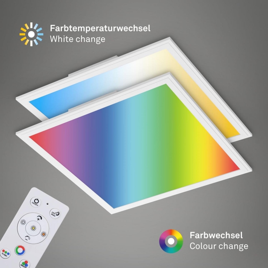 Briloner 7152-016 - LED RGB Hämardatav pinnale kinnitatav valguspaneel COLOUR LED/24W/230V 3000-6500K + kaugjuhtimispult