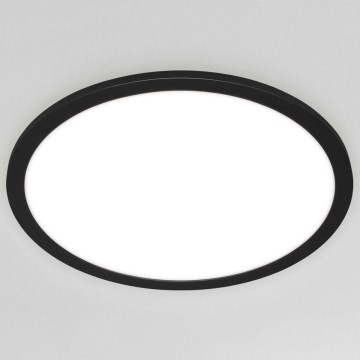 Briloner 7168-015 - LED Hämardatav laevalgusti PIATTO LED/22W/230V 3000-6500K d. 40 cm must + kaugjuhtimispult