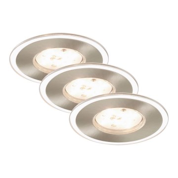 Briloner 7197-032 - KOMPLEKT 3x LED Hämardatav süvistatav valgusti vannituppa LED/4,5W/230V IP44