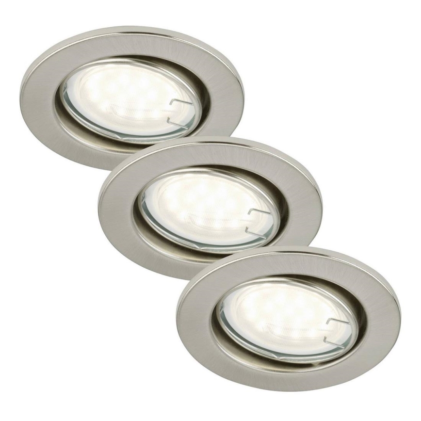 Briloner 7208-032 - KOMPLEKT 3xLED Süvisvalgusti ATTACH 3xGU10/5W/230V
