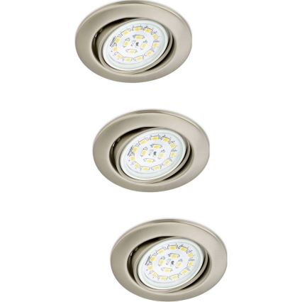 Briloner 7208-032 - KOMPLEKT 3xLED Süvisvalgusti ATTACH 3xGU10/5W/230V