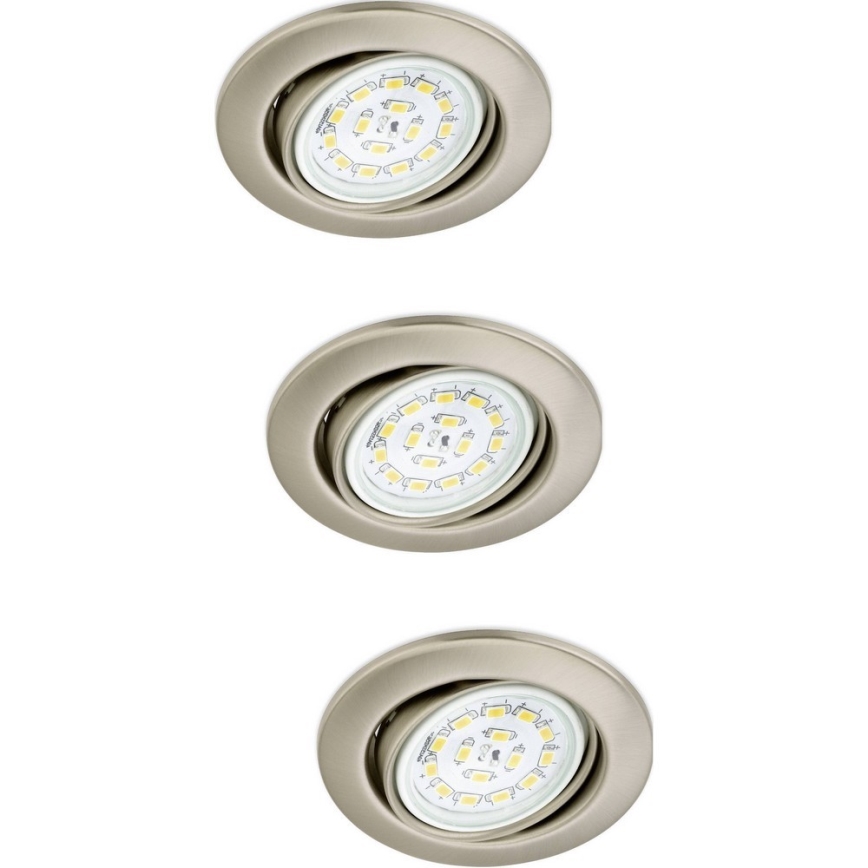Briloner 7208-032 - KOMPLEKT 3xLED Süvisvalgusti ATTACH 3xGU10/5W/230V