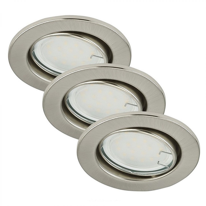 Briloner 7208-032 - KOMPLEKT 3xLED Süvisvalgusti ATTACH 3xGU10/5W/230V