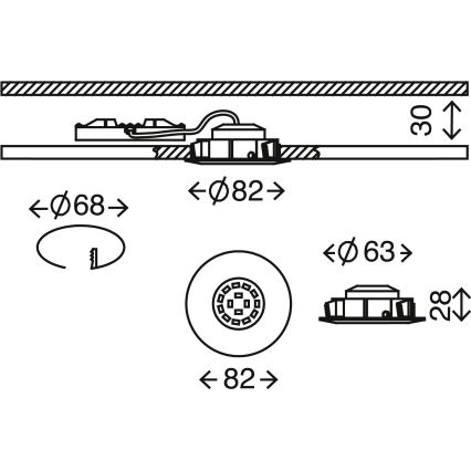 Briloner 7209-018 - LED Süvistatav vannitoavalgusti ATTACH LED/5W/230V IP23