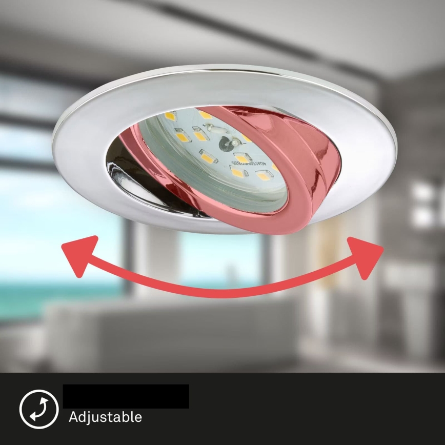 Briloner 7209-038 - KOMPLEKT 3x LED Süvistatav valgusti vannituppa LED/5W/230V IP23