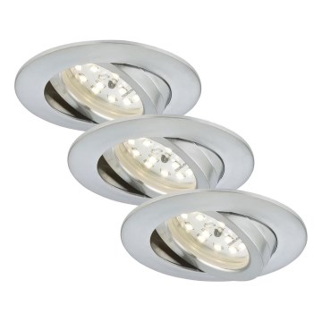 Briloner 7209-039 - Komplekt 3× LED vannitoa süvistatav laevalgusti ATTACH LED/5W/230V IP23 mattkroom