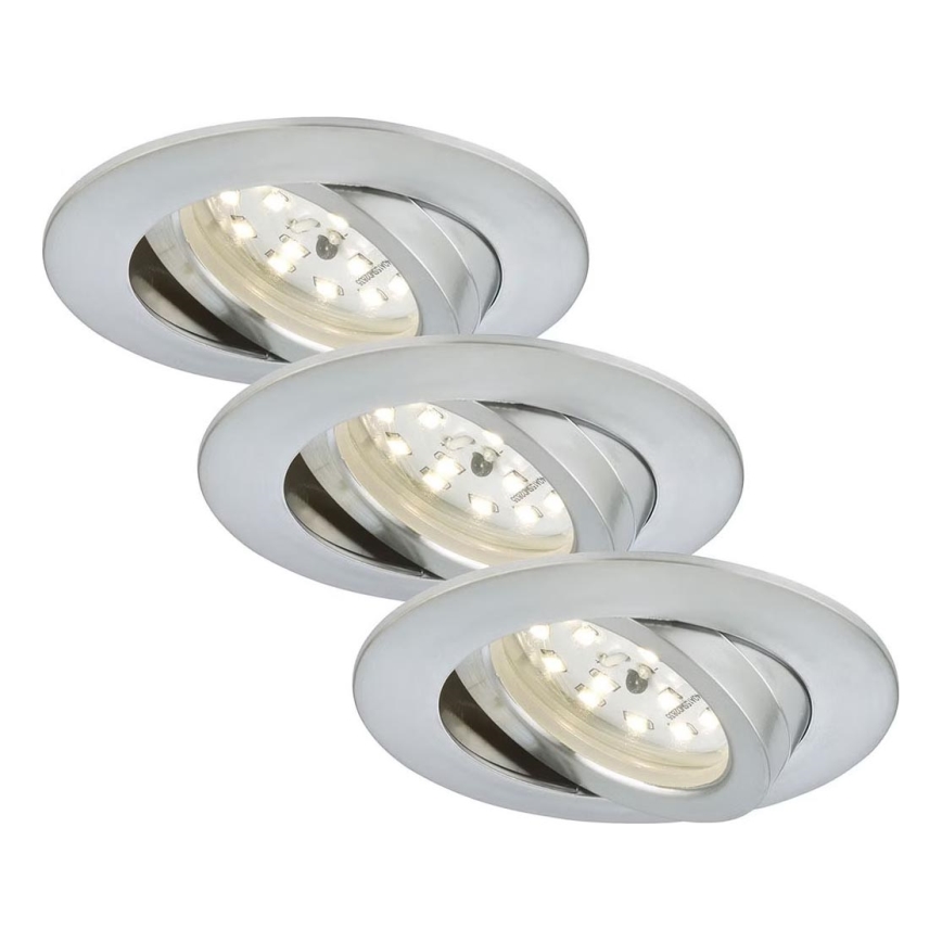 Briloner 7209-039 - Komplekt 3× LED vannitoa süvistatav laevalgusti ATTACH LED/5W/230V IP23 mattkroom