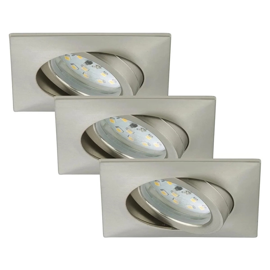 Briloner 7210-032 - KOMPLEKT 3x LED Süvistatav valgusti vannituppa ATTACH LED/5W/230V IP23 matt kroom