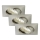 Briloner 7210-032 - KOMPLEKT 3x LED Süvistatav valgusti vannituppa ATTACH LED/5W/230V IP23 matt kroom