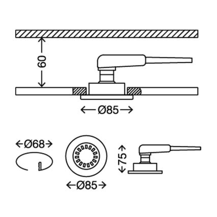 Briloner 7212-038 - KOMPLEKT 3 x LED Vannitoa valgusti ATTACH 3xGU10/5W/230V IP44