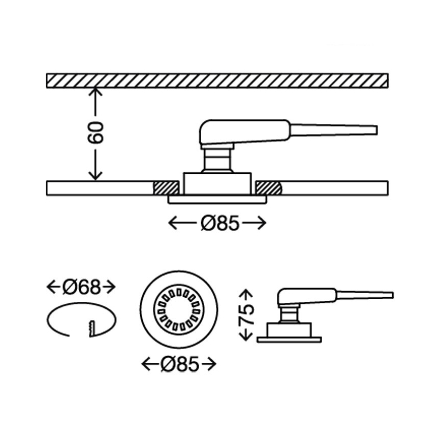 Briloner 7212-038 - KOMPLEKT 3 x LED Vannitoa valgusti ATTACH 3xGU10/5W/230V IP44