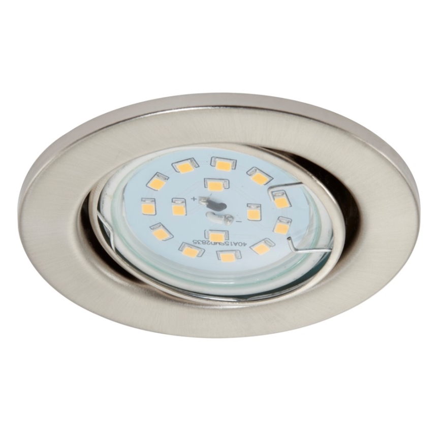 Briloner 7220-032 - KOMPLEKT 3 x LED Vannitoa süvistatav valgusti FIT 1xGU10/5W/230V matt-nikkel