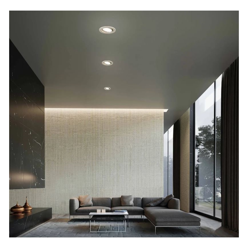 Briloner 7221-032 - Komplekt 3x LED Süvistatav vannitoavalgusti 1xGU10/3W/230V IP23 matt kroom