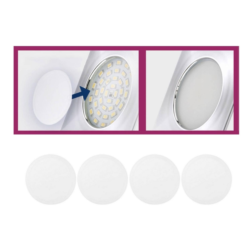 Briloner 7224-040 - KOMPLEKT 4x Hajuti süvistatud valgustitele d. 69 mm