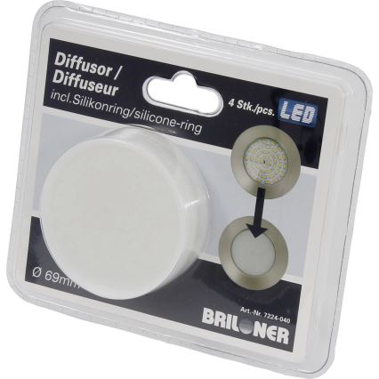 Briloner 7224-040 - KOMPLEKT 4x Hajuti süvistatud valgustitele d. 69 mm
