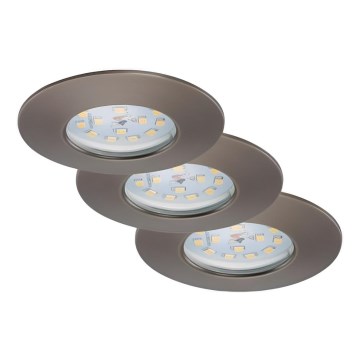 Briloner 7231-031- KOMPLEKT 3x LED Hämardatav süvistatav valgusti vannituppa LED/5,5W/230V IP44