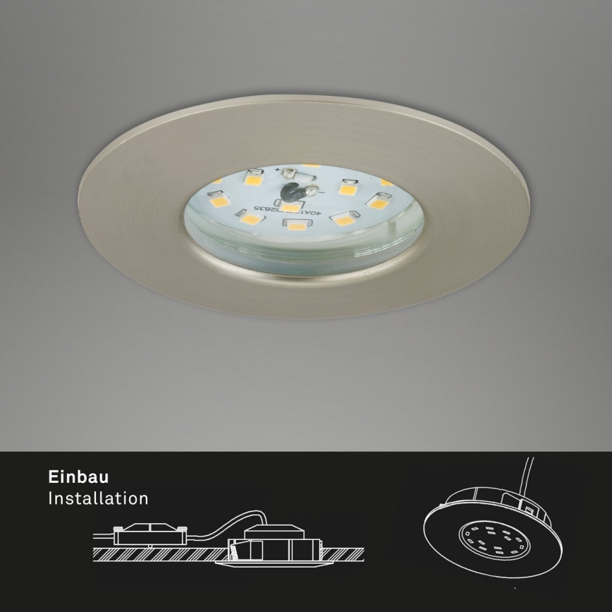 Briloner 7231-032 - KOMPLEKT 3x LED Hämardatav vannituba süvistatav ATTACH hele LED/5,5W/230V IP44