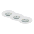 Briloner 7231-036 - KOMPLEKT 3x LED Hämardatav süvistatav valgusti vannituppa LED/5,5W/230V IP44