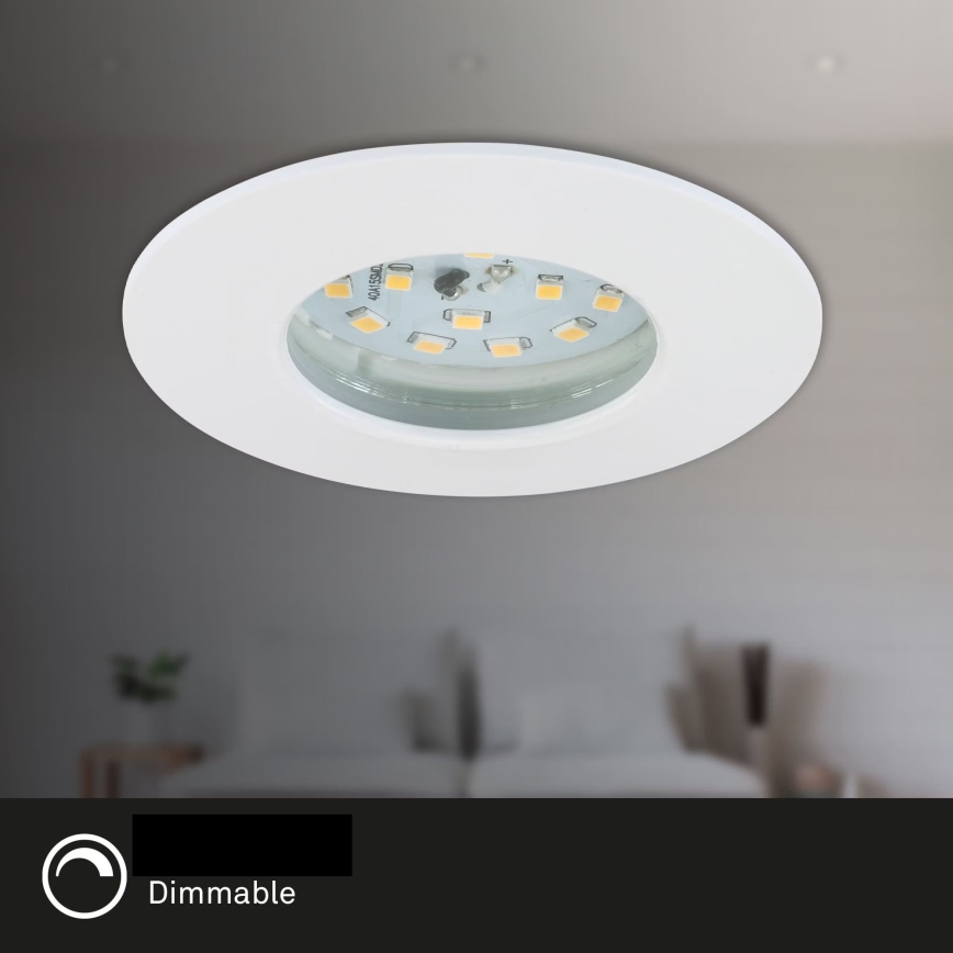 Briloner 7231-036 - KOMPLEKT 3x LED Hämardatav süvistatav valgusti vannituppa LED/5,5W/230V IP44