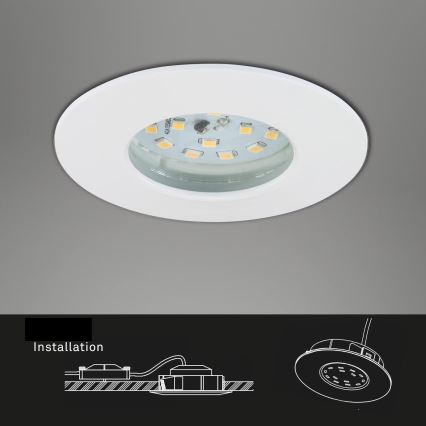 Briloner 7231-036 - KOMPLEKT 3x LED Hämardatav süvistatav valgusti vannituppa LED/5,5W/230V IP44