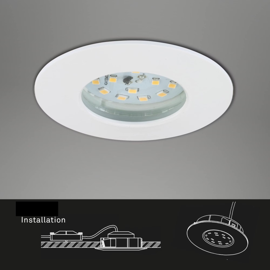Briloner 7231-036 - KOMPLEKT 3x LED Hämardatav süvistatav valgusti vannituppa LED/5,5W/230V IP44