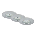 Briloner 7231-039 - Komplekt 3x LED hämardatav vannitoa süvistatav laevalgusti LED/5,5W/230V IP44 mattkroom
