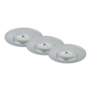 Briloner 7231-039 - Komplekt 3x LED hämardatav vannitoa süvistatav laevalgusti LED/5,5W/230V IP44 mattkroom