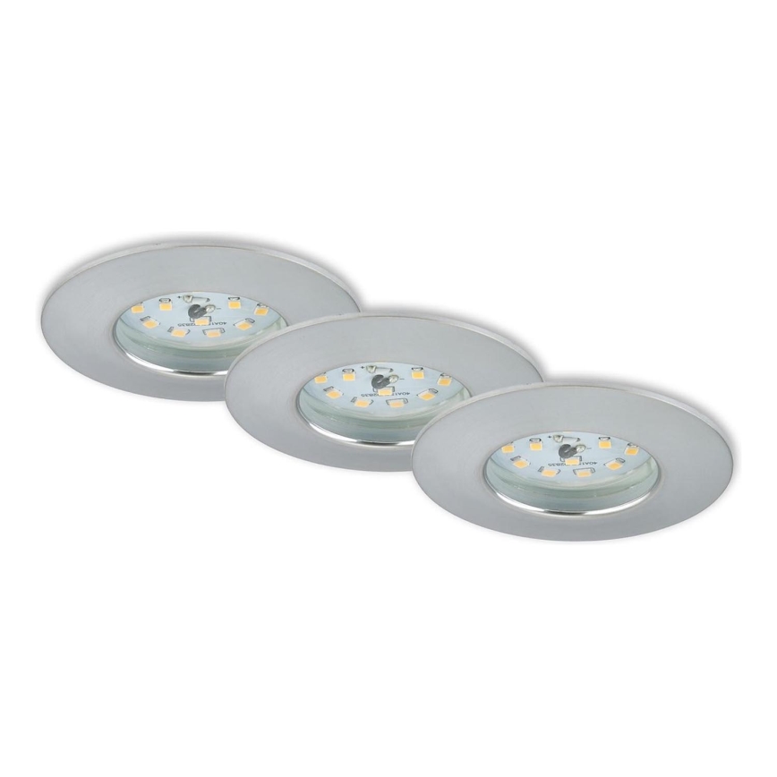 Briloner 7231-039 - Komplekt 3x LED hämardatav vannitoa süvistatav laevalgusti LED/5,5W/230V IP44 mattkroom