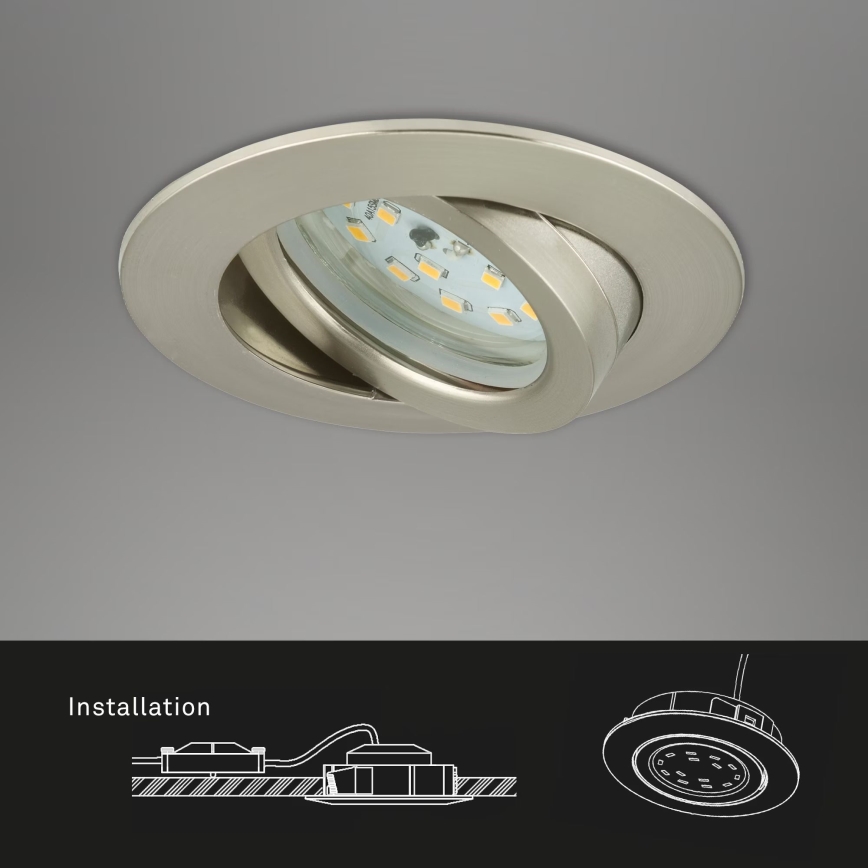 Briloner 7232-032 - Komplekt 3x hämardatavaid LED-vannitoa laevalgusteid ATTACH LED/5,5W/230V IP23