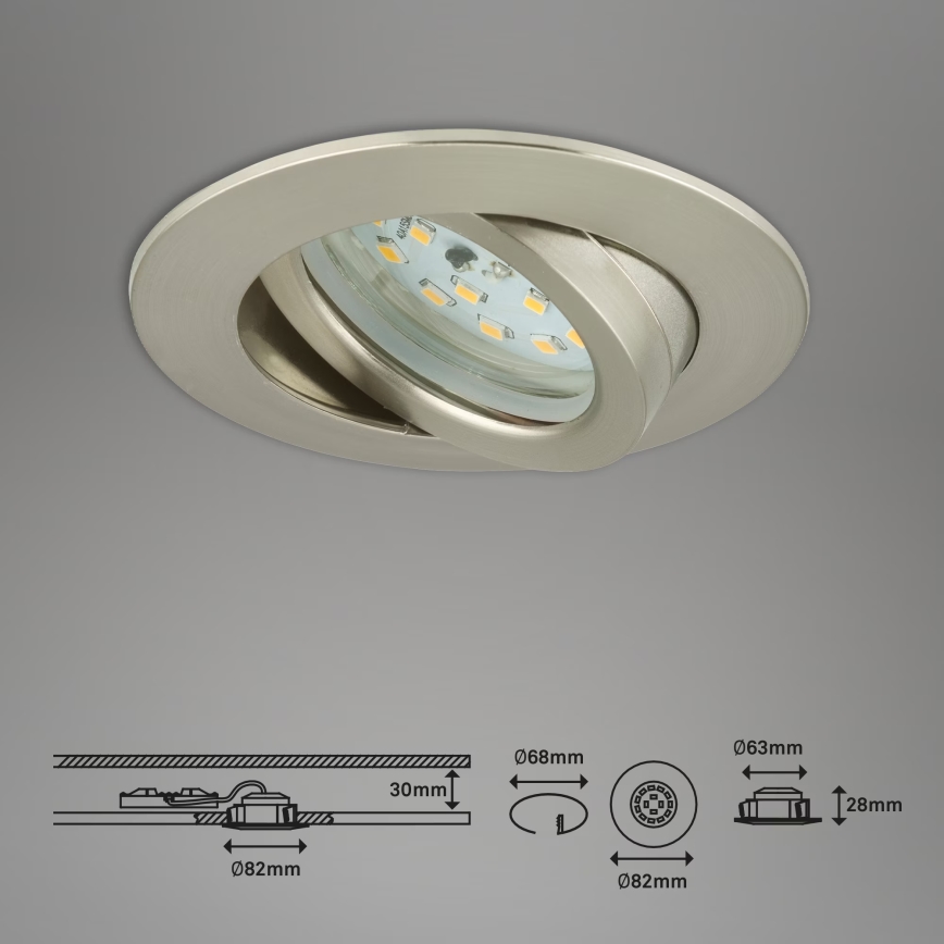 Briloner 7232-032 - Komplekt 3x hämardatavaid LED-vannitoa laevalgusteid ATTACH LED/5,5W/230V IP23