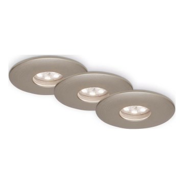 Briloner 7240-032 - KOMPLEKT 3x LED Süvistatav valgusti vannituppa ATTACH LED/1,8W/230V IP44 matt kroom