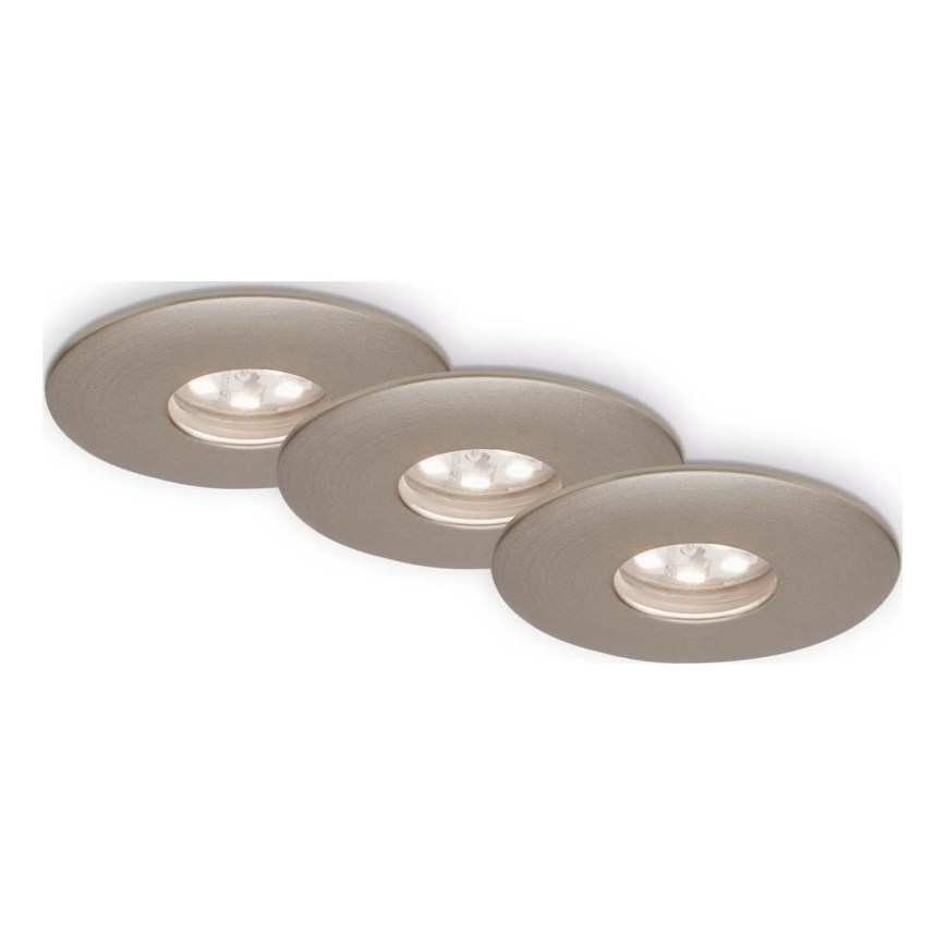 Briloner 7240-032 - KOMPLEKT 3x LED Süvistatav valgusti vannituppa ATTACH LED/1,8W/230V IP44 matt kroom