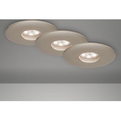 Briloner 7240-032 - KOMPLEKT 3x LED Süvistatav valgusti vannituppa ATTACH LED/1,8W/230V IP44 matt kroom
