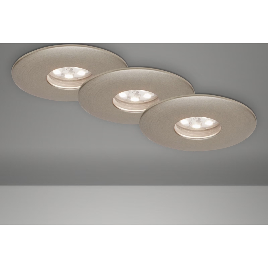 Briloner 7240-032 - KOMPLEKT 3x LED Süvistatav valgusti vannituppa ATTACH LED/1,8W/230V IP44 matt kroom