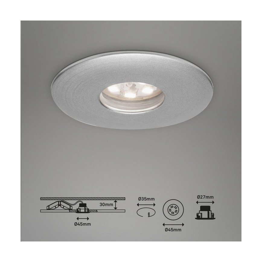 Briloner 7240-039 - KOMPLEKT 3x LED Süvistatav valgusti vannituppa LED/1,8W/230V IP44